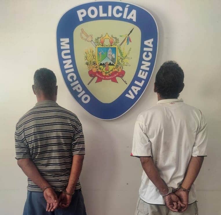 Polivalencia aprehendió a dos hombres tras intentar perpetrar un hurto en la Plaza Parque Los Paraísos