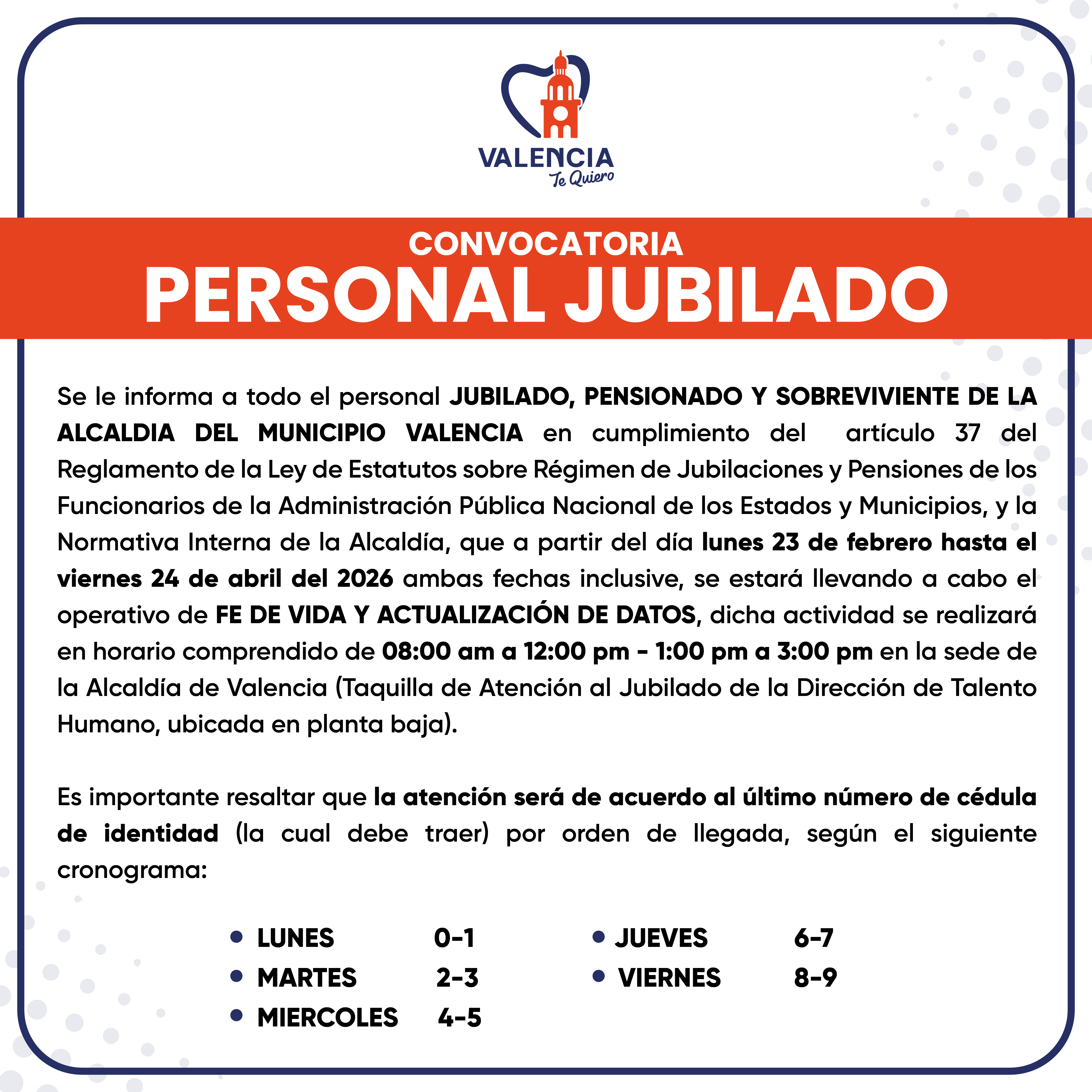 Fe de Vida Personal Alcaldia de Valencia